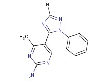 4-methyl-5-(1-phenyl-1H-1,2,4-triazol-5-yl)pyrimidin-2-amine