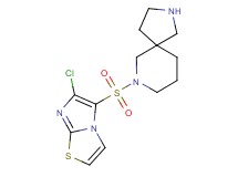 7-[(6-chloroimidazo[2,1-b][1,3]thiazol-5-yl)sulfonyl]-2,7-diazaspiro[4.5]decane