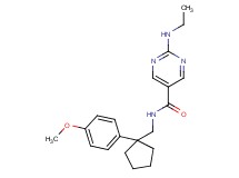 2-(ethylamino)-N-{[1-(4-methoxyphenyl)cyclopentyl]methyl}pyrimidine-5-carboxamide
