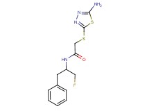 2-[(5-amino-1,3,4-thiadiazol-2-yl)thio]-N-(1-benzyl-2-fluoroethyl)acetamide