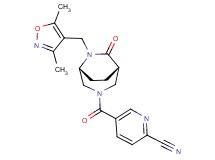 5-({(1S*,5R*)-6-[(3,5-dimethyl-4-isoxazolyl)methyl]-7-oxo-3,6-diazabicyclo[3.2.2]non-3-yl}carbonyl)-2-pyridinecarbonitrile