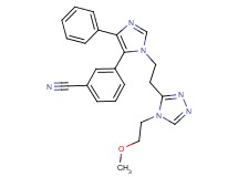 3-(1-{2-[4-(2-methoxyethyl)-4H-1,2,4-triazol-3-yl]ethyl}-4-phenyl-1H-imidazol-5-yl)benzonitrile