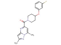 5-{[4-(3-fluorophenoxy)-1-piperidinyl]carbonyl}-2,7-dimethylpyrazolo[1,5-a]pyrimidine