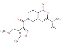 2-(dimethylamino)-7-{[4-(methoxymethyl)-5-methylisoxazol-3-yl]carbonyl}-5,6,7,8-tetrahydropyrido[3,4-d]pyrimidin-4(3H)-one