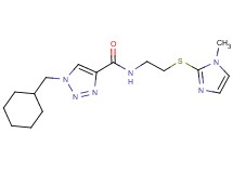 1-(cyclohexylmethyl)-N-{2-[(1-methyl-1H-imidazol-2-yl)thio]ethyl}-1H-1,2,3-triazole-4-carboxamide