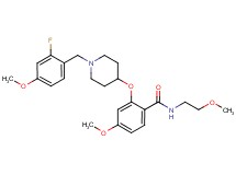 2-{[1-(2-fluoro-4-methoxybenzyl)-4-piperidinyl]oxy}-4-methoxy-N-(2-methoxyethyl)benzamide