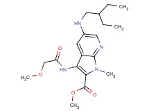 methyl 5-[(2-ethylbutyl)amino]-3-[(methoxyacetyl)amino]-1-methyl-1H-pyrrolo[2,3-b]pyridine-2-carboxylate