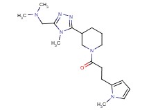 N,N-dimethyl-1-(4-methyl-5-{1-[3-(1-methyl-1H-pyrrol-2-yl)propanoyl]piperidin-3-yl}-4H-1,2,4-triazol-3-yl)methanamine