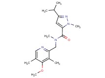 3-isopropyl-N-[(4-methoxy-3,5-dimethylpyridin-2-yl)methyl]-N,1-dimethyl-1H-pyrazole-5-carboxamide
