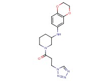 N-(2,3-dihydro-1,4-benzodioxin-6-yl)-1-[3-(1H-tetrazol-1-yl)propanoyl]-3-piperidinamine