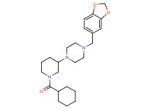 1-(1,3-benzodioxol-5-ylmethyl)-4-[1-(cyclohexylcarbonyl)-3-piperidinyl]piperazine