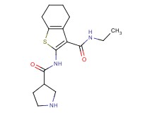 N-{3-[(ethylamino)carbonyl]-4,5,6,7-tetrahydro-1-benzothien-2-yl}-3-pyrrolidinecarboxamide hydrochloride