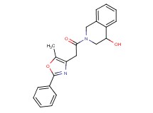 2-[(5-methyl-2-phenyl-1,3-oxazol-4-yl)acetyl]-1,2,3,4-tetrahydroisoquinolin-4-ol