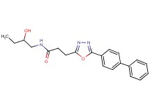 3-[5-(4-biphenylyl)-1,3,4-oxadiazol-2-yl]-N-(2-hydroxybutyl)propanamide