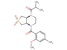(4aR*,7aS*)-1-isobutyryl-4-(2-methoxy-4-methylbenzoyl)octahydrothieno[3,4-b]pyrazine 6,6-dioxide