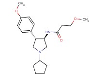 N-[rel-(3R,4S)-1-cyclopentyl-4-(4-methoxyphenyl)-3-pyrrolidinyl]-3-methoxypropanamide hydrochloride