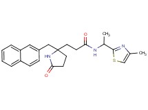 N-[1-(4-methyl-1,3-thiazol-2-yl)ethyl]-3-[2-(2-naphthylmethyl)-5-oxo-2-pyrrolidinyl]propanamide