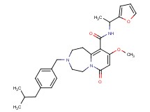 N-[1-(2-furyl)ethyl]-3-(4-isobutylbenzyl)-9-methoxy-7-oxo-1,2,3,4,5,7-hexahydropyrido[1,2-d][1,4]diazepine-10-carboxamide