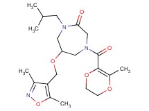 6-[(3,5-dimethyl-4-isoxazolyl)methoxy]-1-isobutyl-4-[(3-methyl-5,6-dihydro-1,4-dioxin-2-yl)carbonyl]-1,4-diazepan-2-one