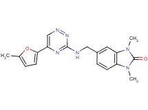 1,3-dimethyl-5-({[5-(5-methyl-2-furyl)-1,2,4-triazin-3-yl]amino}methyl)-1,3-dihydro-2H-benzimidazol-2-one