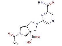 (3aR*,6aR*)-2-acetyl-5-[6-(aminocarbonyl)pyrazin-2-yl]hexahydropyrrolo[3,4-c]pyrrole-3a(1H)-carboxylic acid