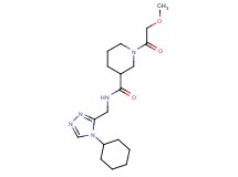 N-[(4-cyclohexyl-4H-1,2,4-triazol-3-yl)methyl]-1-(methoxyacetyl)-3-piperidinecarboxamide