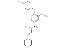 3-methoxy-N-methyl-4-[(1-methyl-4-piperidinyl)oxy]-N-[2-(tetrahydro-2H-pyran-4-yl)ethyl]benzamide