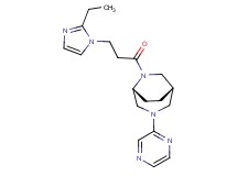 (1S*,5R*)-6-[3-(2-ethyl-1H-imidazol-1-yl)propanoyl]-3-(2-pyrazinyl)-3,6-diazabicyclo[3.2.2]nonane