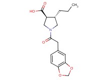 (3S*,4S*)-1-(1,3-benzodioxol-5-ylacetyl)-4-propyl-3-pyrrolidinecarboxylic acid