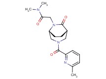 N,N-dimethyl-2-{(1S*,5R*)-3-[(6-methyl-2-pyridinyl)carbonyl]-7-oxo-3,6-diazabicyclo[3.2.2]non-6-yl}acetamide
