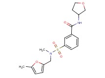 3-({methyl[(5-methyl-2-furyl)methyl]amino}sulfonyl)-N-(tetrahydrofuran-3-yl)benzamide