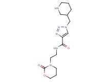 N-[2-(2-oxo-1,3-oxazinan-3-yl)ethyl]-1-(piperidin-3-ylmethyl)-1H-1,2,3-triazole-4-carboxamide