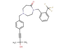 1-[4-(3-hydroxy-3-methyl-1-butyn-1-yl)benzyl]-4-[2-(trifluoromethyl)benzyl]-1,4-diazepan-5-one