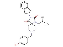3-(2,3-dihydro-1H-inden-2-yl)-8-(4-hydroxybenzyl)-1-isobutyl-1,3,8-triazaspiro[4.5]decane-2,4-dione