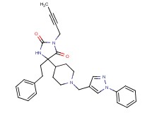 3-(2-butyn-1-yl)-5-(2-phenylethyl)-5-{1-[(1-phenyl-1H-pyrazol-4-yl)methyl]-4-piperidinyl}-2,4-imidazolidinedione