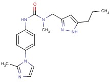 N-methyl-N'-[4-(2-methyl-1H-imidazol-1-yl)phenyl]-N-[(5-propyl-1H-pyrazol-3-yl)methyl]urea