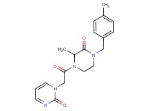 1-{2-[2-methyl-4-(4-methylbenzyl)-3-oxopiperazin-1-yl]-2-oxoethyl}pyrimidin-2(1H)-one