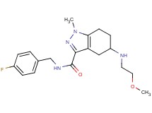 N-(4-fluorobenzyl)-5-[(2-methoxyethyl)amino]-1-methyl-4,5,6,7-tetrahydro-1H-indazole-3-carboxamide