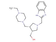 {(3R*,4R*)-1-(1H-benzimidazol-2-ylmethyl)-4-[(4-ethylpiperazin-1-yl)methyl]pyrrolidin-3-yl}methanol