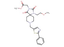 methyl {1-(2-methoxyethyl)-2,4-dioxo-8-[(2-phenyl-1,3-thiazol-5-yl)methyl]-1,3,8-triazaspiro[4.5]dec-3-yl}acetate