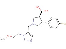 (3S*,4R*)-4-(4-fluorophenyl)-1-{[1-(2-methoxyethyl)-1H-imidazol-5-yl]methyl}pyrrolidine-3-carboxylic acid