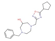 1-benzyl-4-[(5-cyclopentyl-1,2,4-oxadiazol-3-yl)methyl]-1,4-diazepan-6-ol