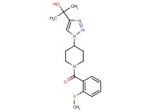 2-(1-{1-[2-(methylthio)benzoyl]piperidin-4-yl}-1H-1,2,3-triazol-4-yl)propan-2-ol