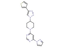 4-(1H-pyrazol-1-yl)-6-{4-[4-(3-thienyl)-1H-1,2,3-triazol-1-yl]piperidin-1-yl}pyrimidine