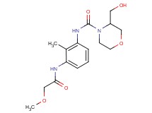3-(hydroxymethyl)-N-{3-[(methoxyacetyl)amino]-2-methylphenyl}morpholine-4-carboxamide