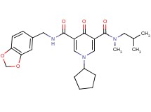 N'-(1,3-benzodioxol-5-ylmethyl)-1-cyclopentyl-N-isobutyl-N-methyl-4-oxo-1,4-dihydro-3,5-pyridinedicarboxamide