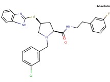 (4S)-4-(1H-benzimidazol-2-ylthio)-1-(3-chlorobenzyl)-N-[2-(3-fluorophenyl)ethyl]-L-prolinamide