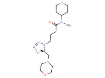 N-methyl-4-[5-(morpholin-4-ylmethyl)-1H-tetrazol-1-yl]-N-(tetrahydro-2H-thiopyran-4-yl)butanamide