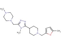1-methyl-4-[(4-methyl-5-{1-[(5-methyl-2-furyl)methyl]piperidin-4-yl}-4H-1,2,4-triazol-3-yl)methyl]piperazine