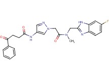 N-(1-{2-[[(6-fluoro-1H-benzimidazol-2-yl)methyl](methyl)amino]-2-oxoethyl}-1H-pyrazol-4-yl)-4-oxo-4-phenylbutanamide